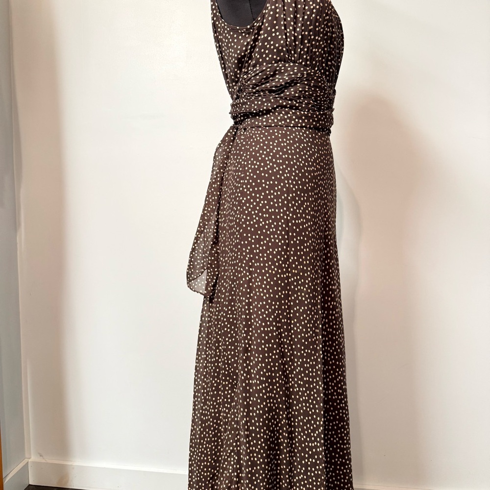 Adrianna Papell Brown and White Midi Dress - Picture 5 of 12